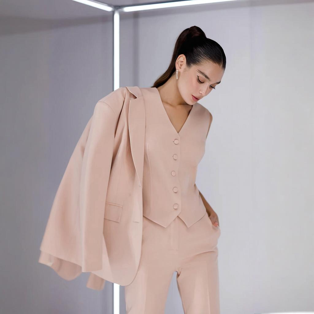 Womens Blazer - 2026 Damespak Driedelig Set Business Casual