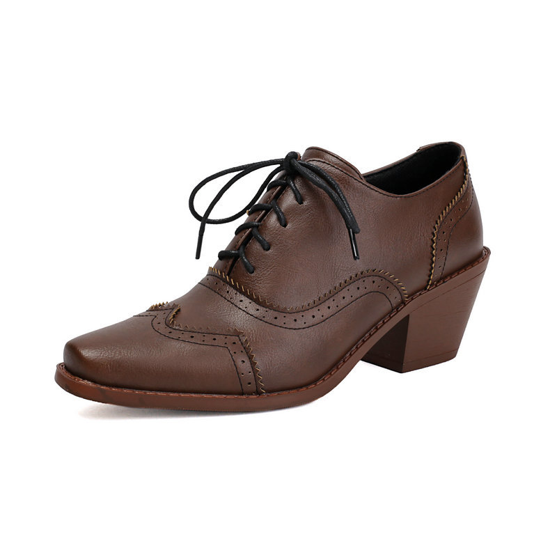 Dames Oxford Schoenen Puntneus - Pump Heel Block recensie en prijs