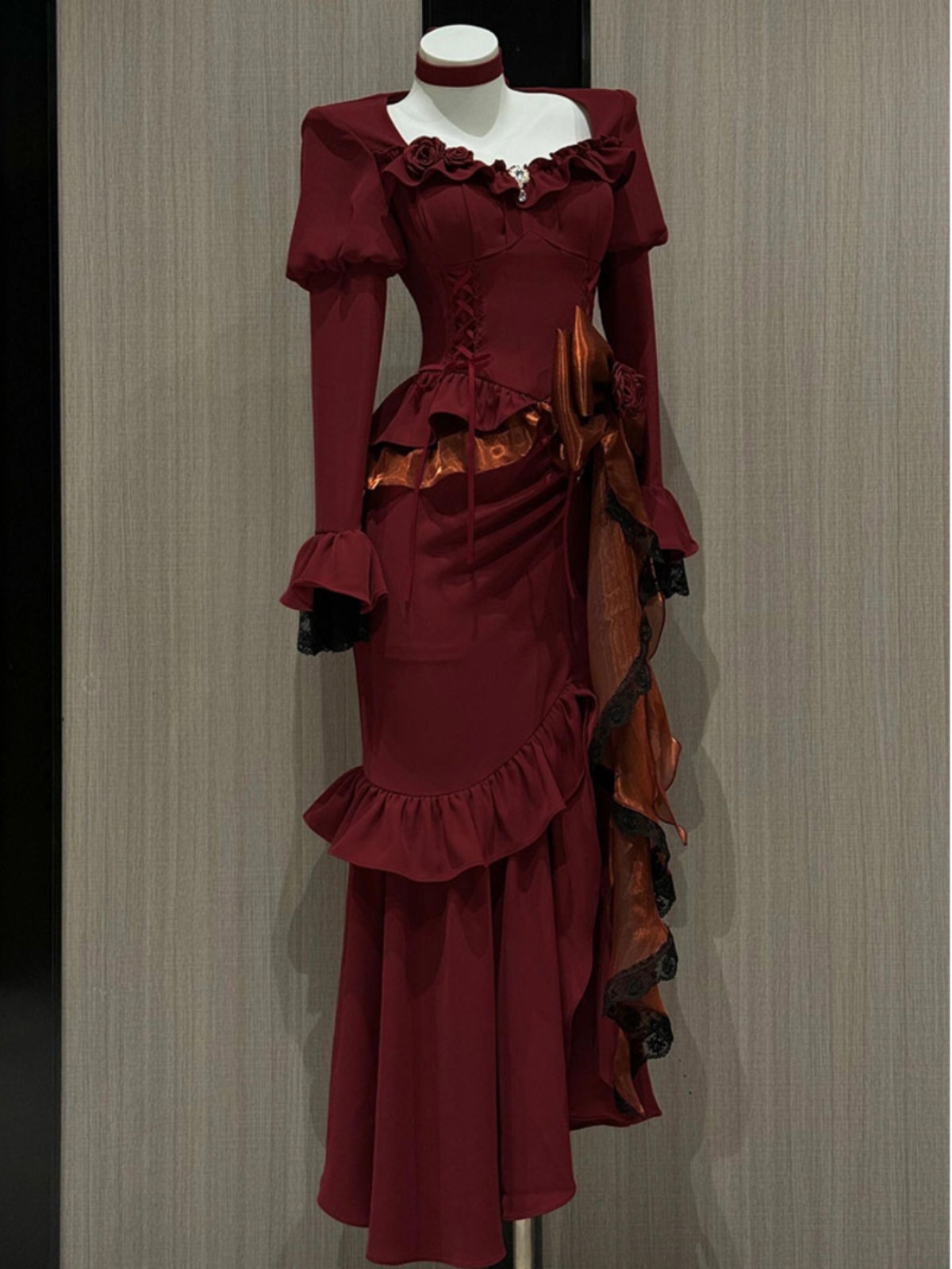 Lente Rode Vintage Jurk Vrouwe - Women'S Red Formal Wear recensie en prijs