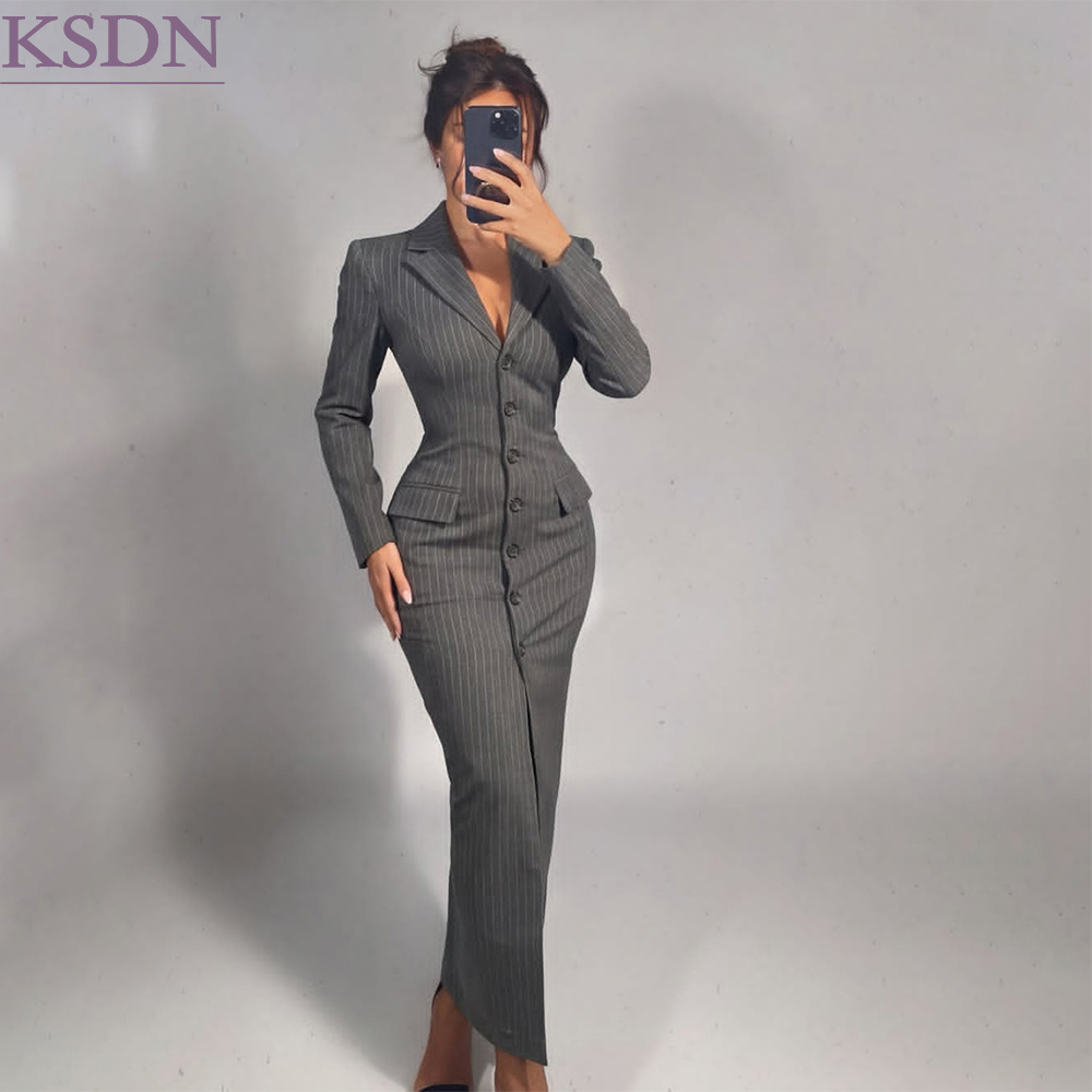 Grijze damesblazer met fijne s - Formal Skirt recensie en prijs