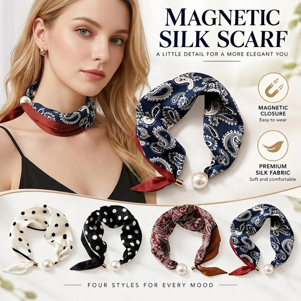 Zijden sjaal met parelgesp, be - Silk Blouse recensie en prijs