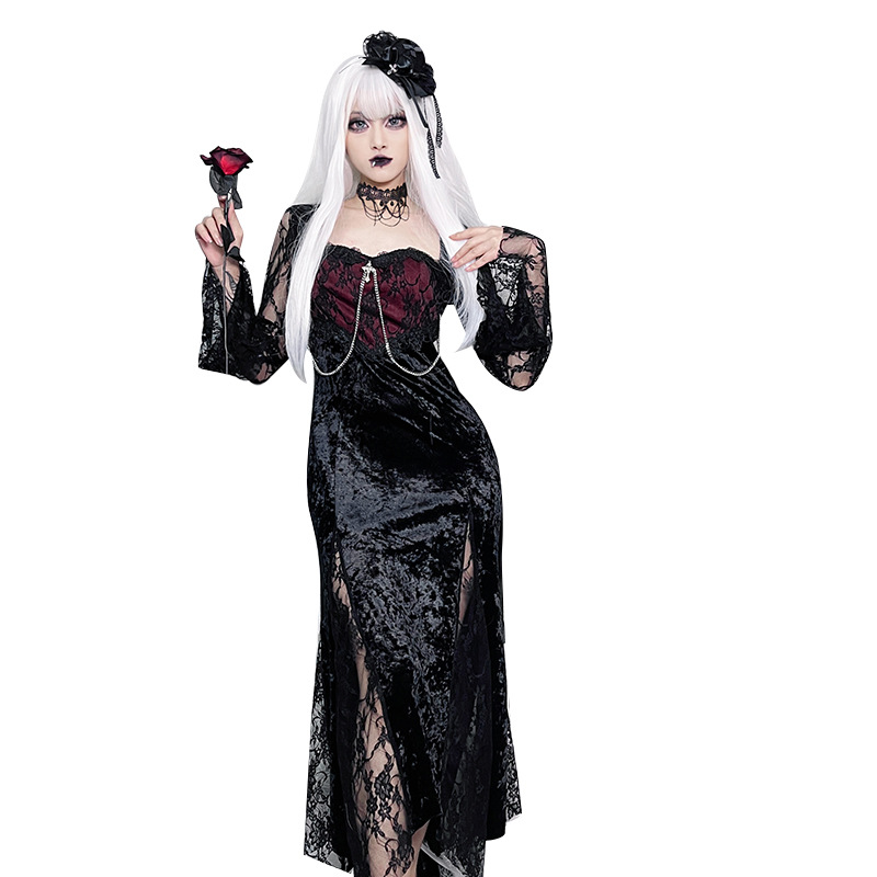 Dames Goth Donker Elegante Avo - Midi Dress recensie en prijs