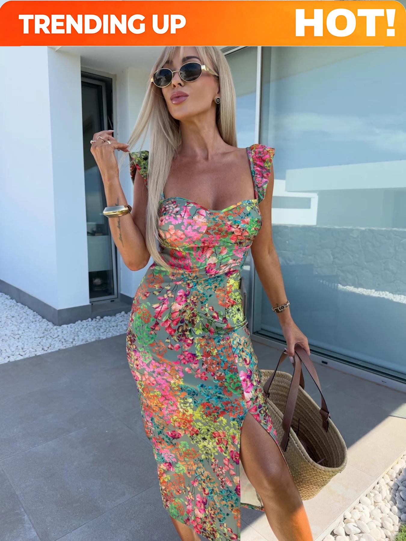 Elegante Boho Jurk met Print v - Midi Dress recensie en prijs